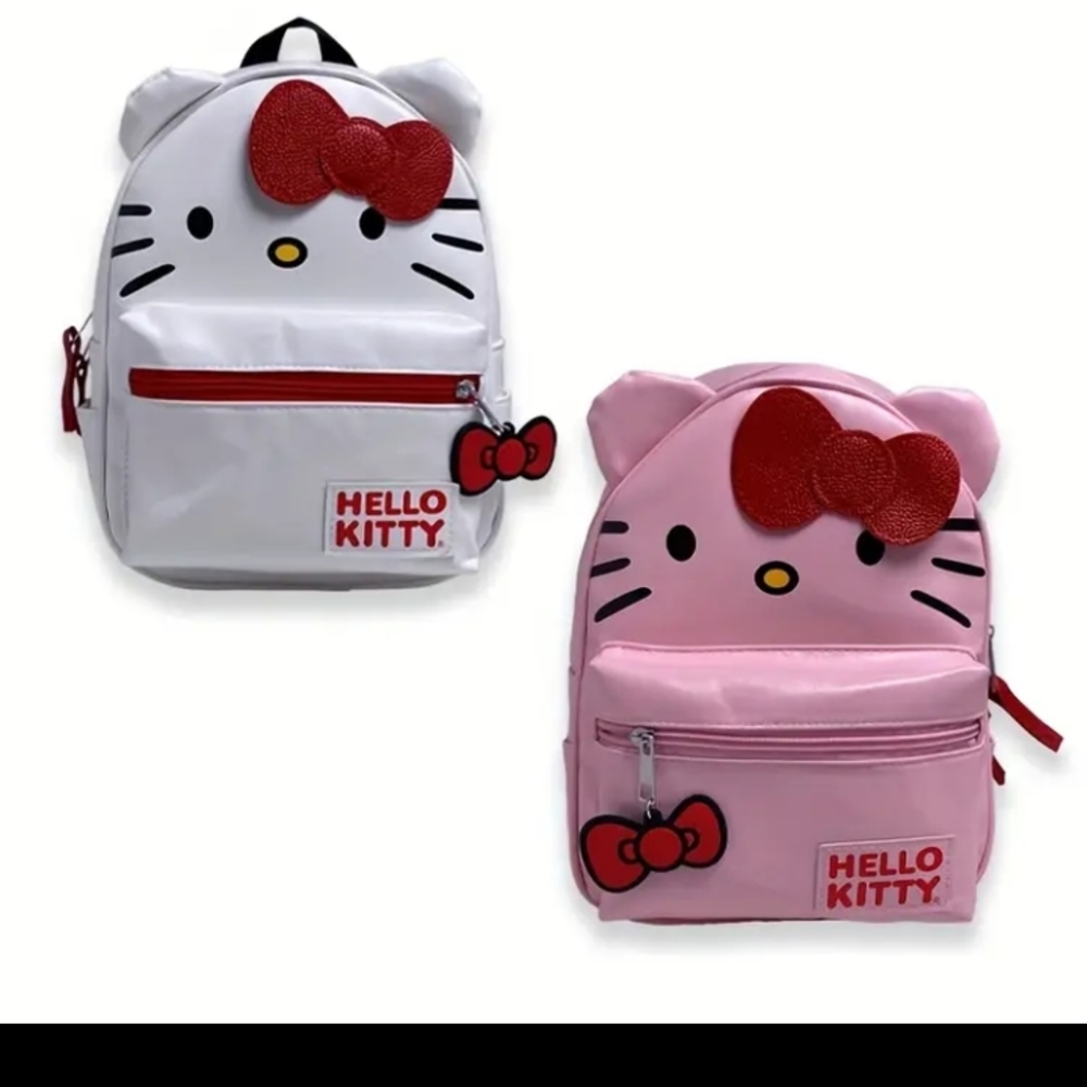 Hello Kitty Kids Backpack Set - White and Pink